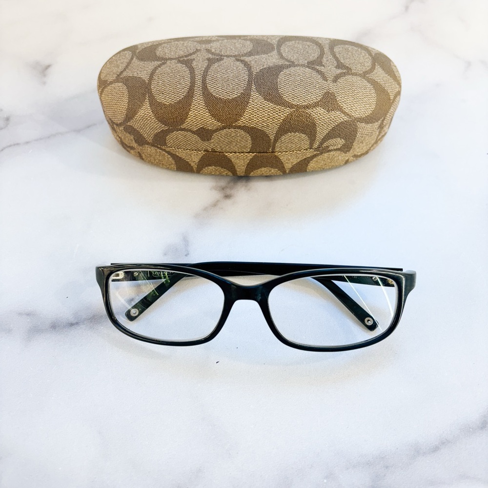 Coach Black Reading Glasses with Case